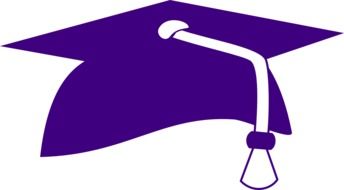 purple graduation hat