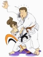 judo wrestling drawing