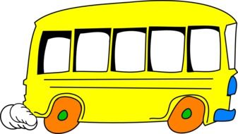 Drawing of Yellow school bus