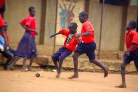 young african soccer players