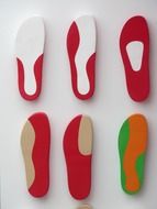 colorful design the soles of sports shoes