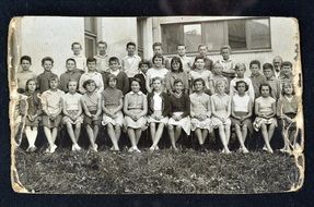 old photo of class at school