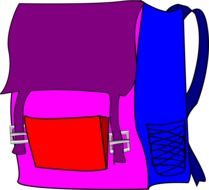 colorful backpack drawing