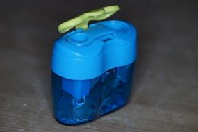 blue pencil sharpener
