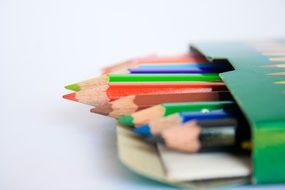 colored pencils in an open pack