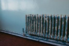 vintage heater in a school