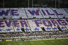 bleachers at a football game in America