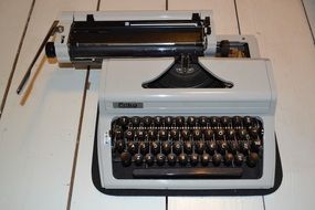 vintage typewriter on the table