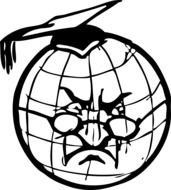 globe man drawing