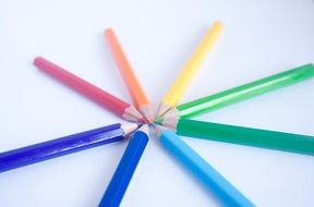 Pencils of colors of rainbow