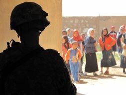 protection of children and teachers in a school in Iraq