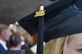 square academic cap on a head