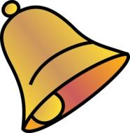isolated drawn bell