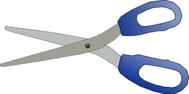 graphic image of blue scissors