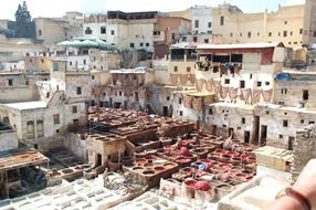 Clothing on buildings in the Morocco