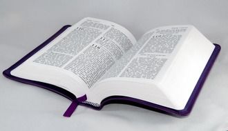 open bible with bookmark