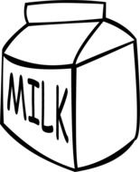 painted milk carton