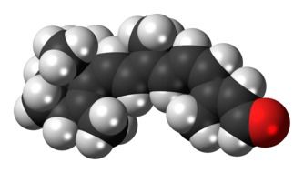 retinal, 3d spacefill model of molecule