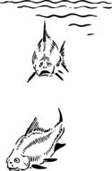 clipart of the fishes are underwater
