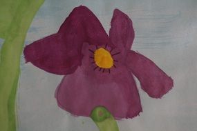 children drawing of a flower