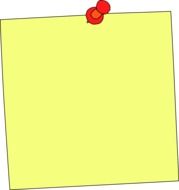 yellow sticky note on the board