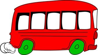 Red school bus clipart