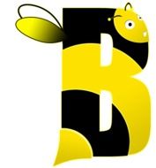 bee letter b drawing