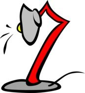 graphic image of an electric office lamp