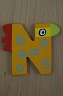 letter N made by child