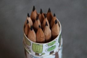 pencils in a pen holder