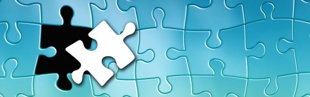banner in the form of puzzles