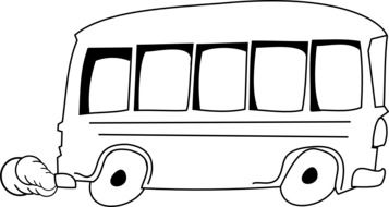school bus outline, side view