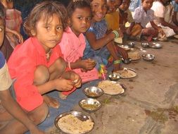 mid-day children's lunch in Rajasthan