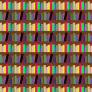 bookshelves in a library