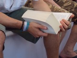 open book in hands