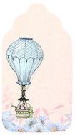 hot air balloon as a drawing