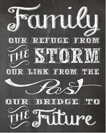 calligraphy message about family