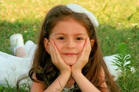 portrait of a girl in a princess dress