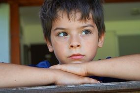 thoughtful young boy