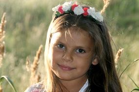 portrait of a girl in a wreath