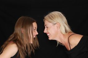laughter, laugh, fun ,mom, daughter,mood,joke