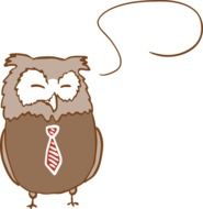 illustration of a thoughtful owl