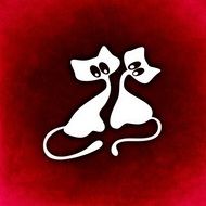 pair love cat drawing