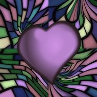 nice violet heart for valentine s day