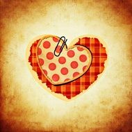 checkered hearts on a colored background