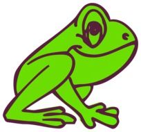 green frog as an illustration