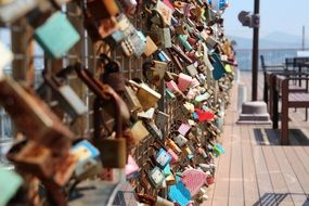 locks on a bridge