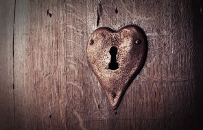 door lock like a heart
