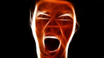 angry crazy man