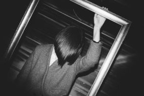 Girl with a frame